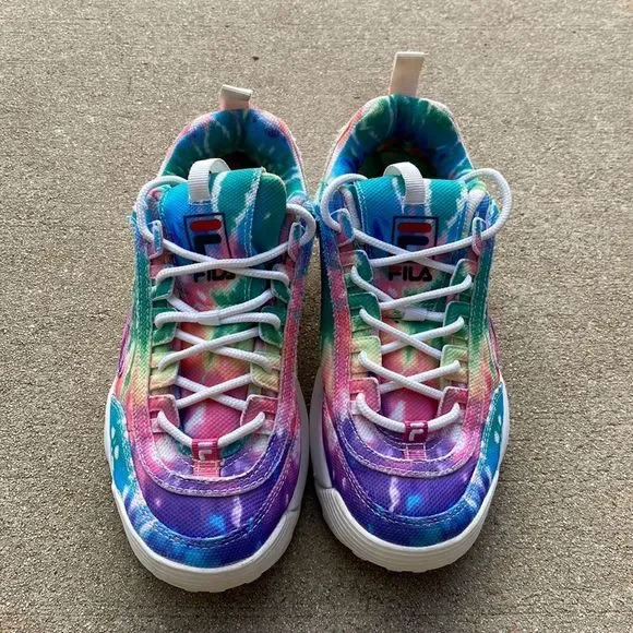 Fila Disruptor II Tie Dye Sneakers Size 7.5 - Picture 4 of 11